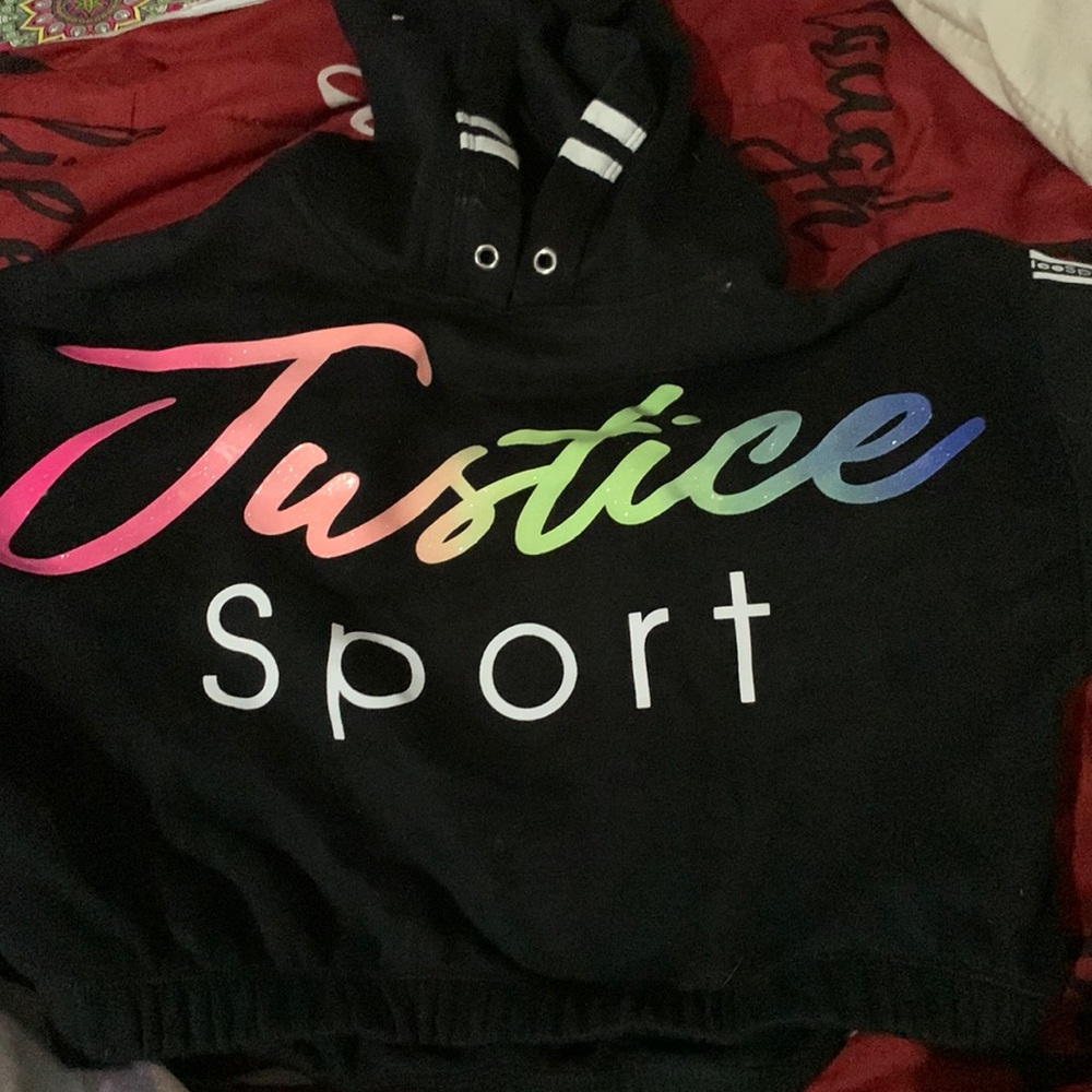 Justice cropped hoodie